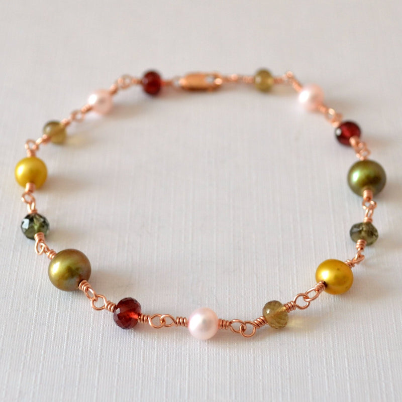 Christmas Bracelet with Freshwater Pearl