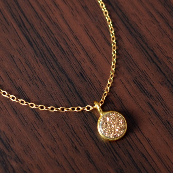 Tiny Druzy Necklace