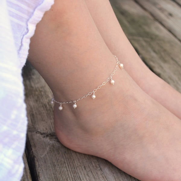 Real Freshwater Pearl Anklet for Girls