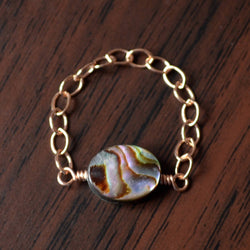 Abalone Ring with Paua Shell