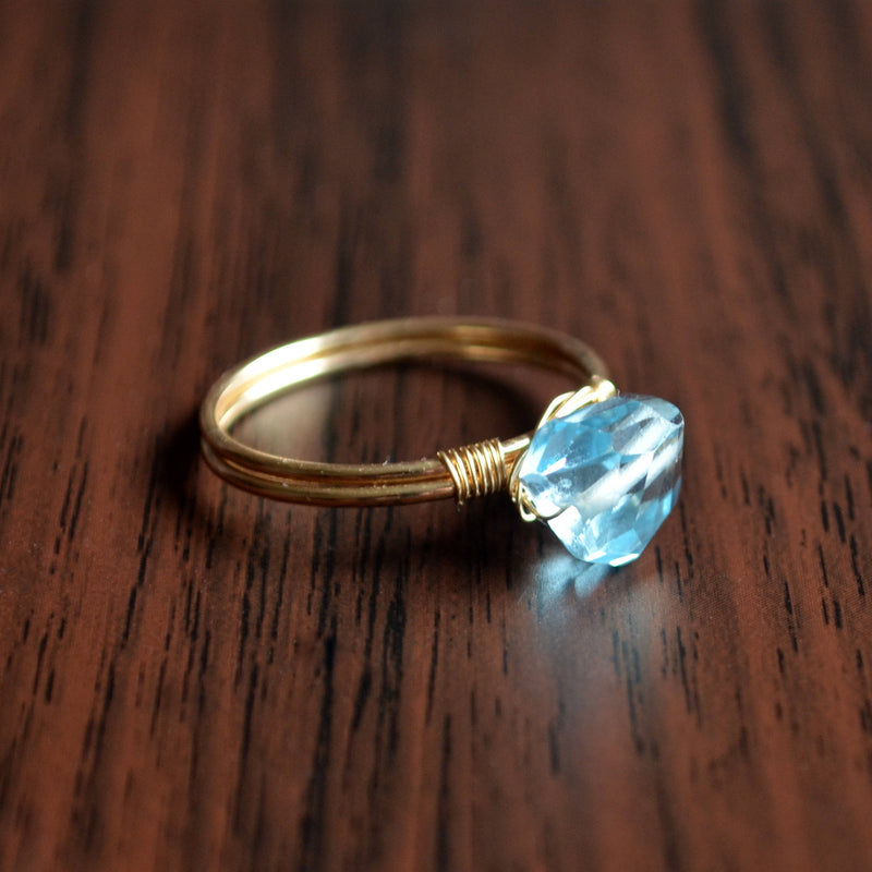 Swiss Blue Topaz Ring