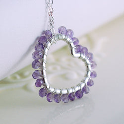 Real Amethyst Jewelry with Purple Gemstone