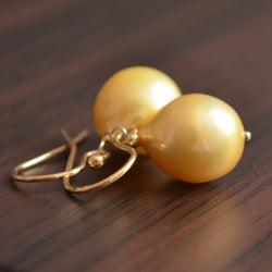 Yellow Pearl Earrings