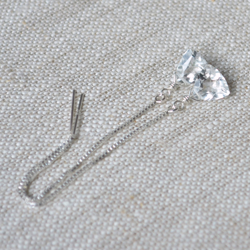 Long Crystal Quartz Earrings
