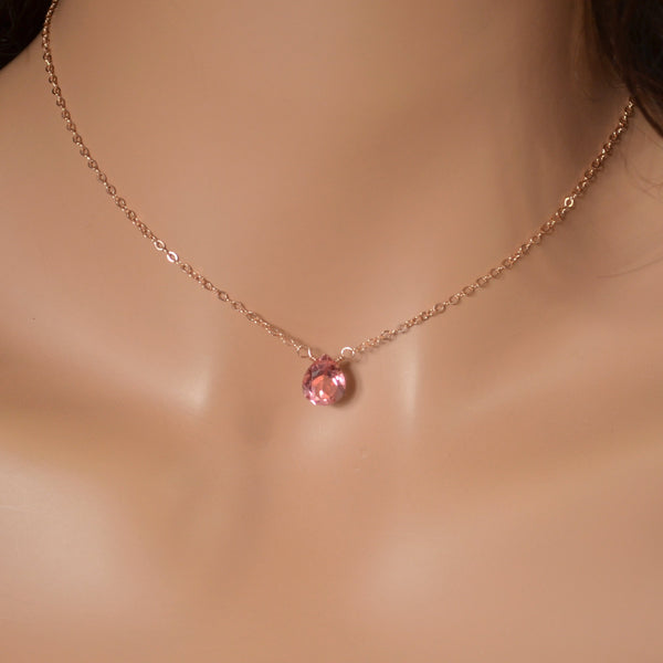 Morganite Necklace with Morganite Doublet Quartz