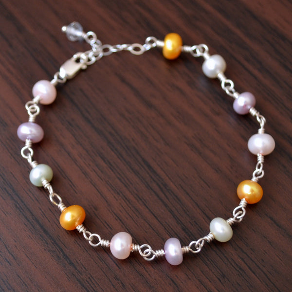 Pastel Pearl Easter Bracelet for Girls