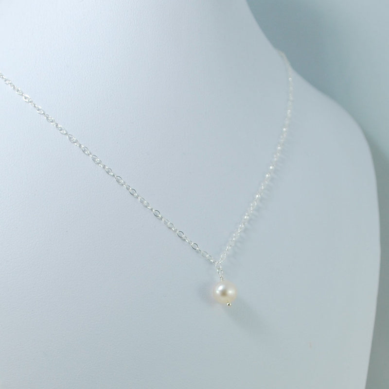 Simple Drop Pearl Necklace for Girls