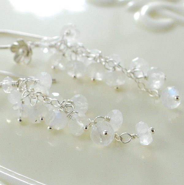 Rainbow Moonstone Earrings