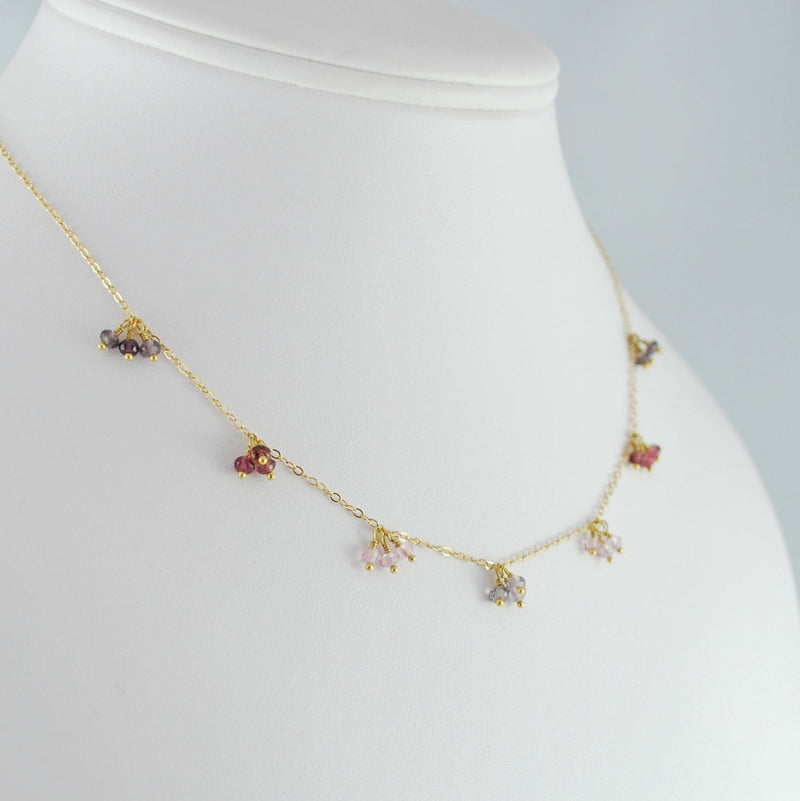 Gemstone Choker Necklace with Spinel Gemstones