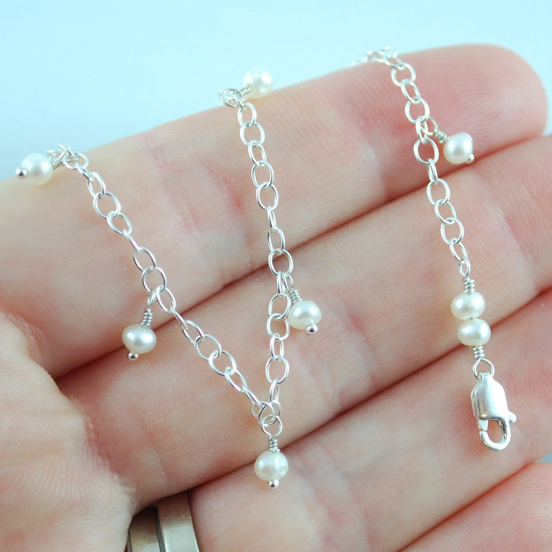 Real Freshwater Pearl Anklet for Girls