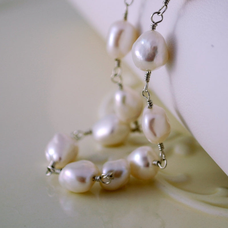 Keishi Pearl Necklace with Natural Genuine Freshwater Pearls