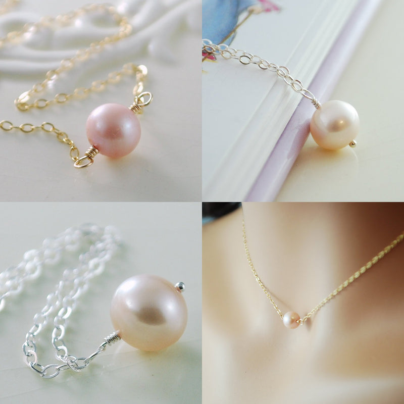 Mother Daughter Pearl Necklace Set