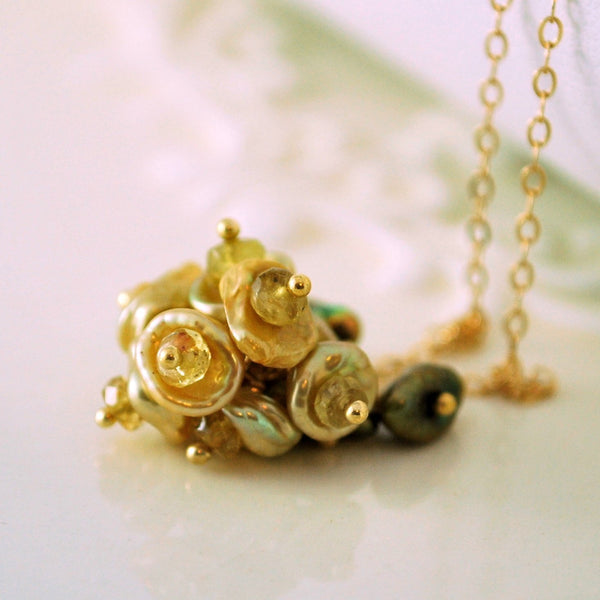 Gold Keishi Pearl Necklace