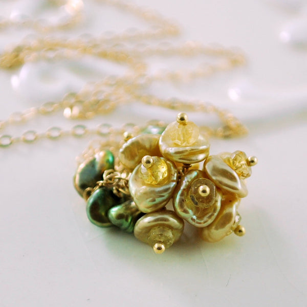 Gold Keishi Pearl Necklace