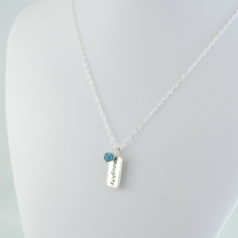 Naughty and Nice Necklace in Sterling Silver