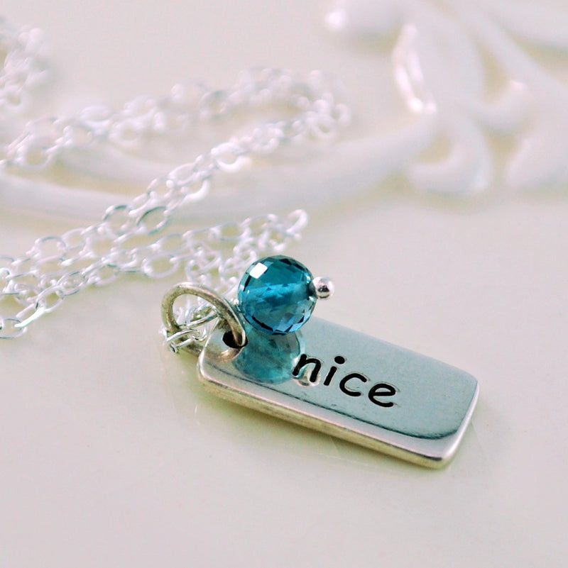 Naughty and Nice Necklace in Sterling Silver