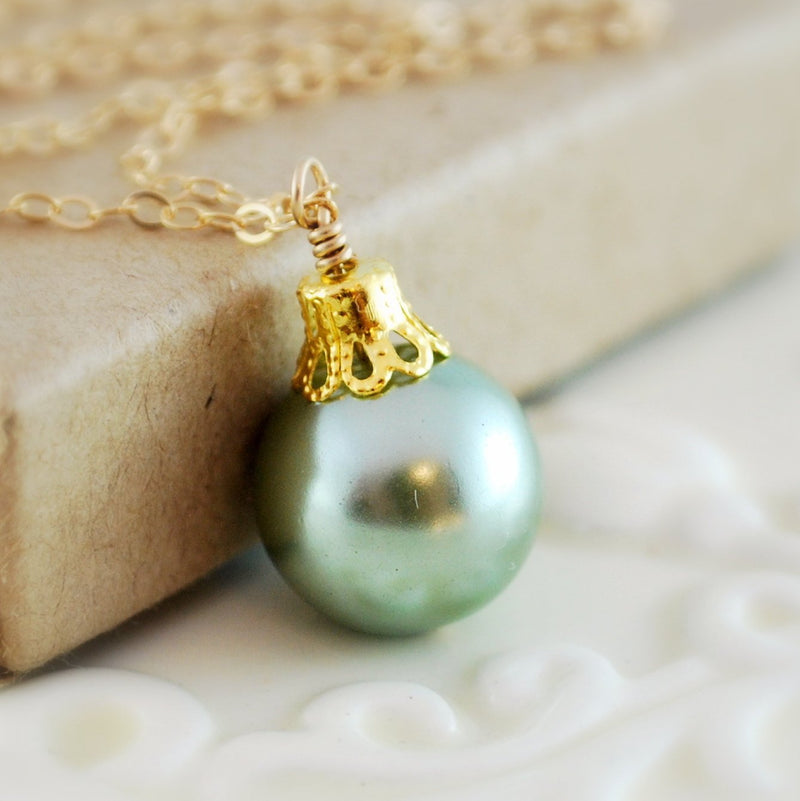 Mint Green Christmas Necklace