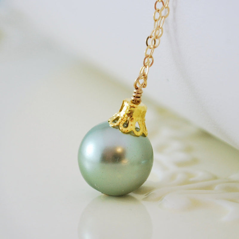 Mint Green Christmas Necklace