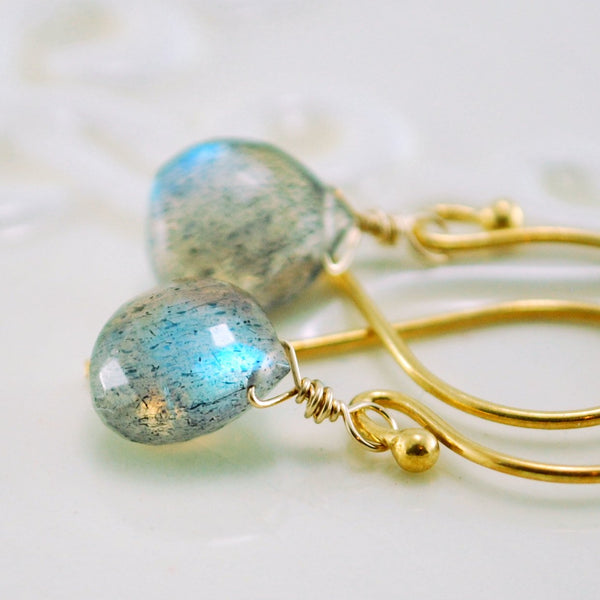 Simple Labradorite Earrings