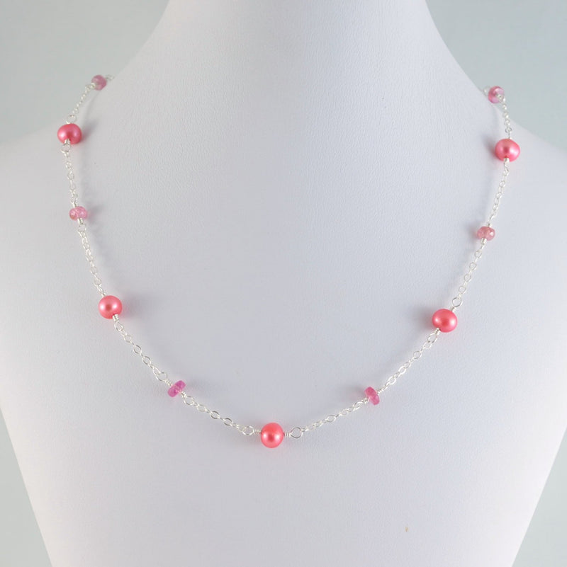 Coral Pink Pearl Bracelet for Girls
