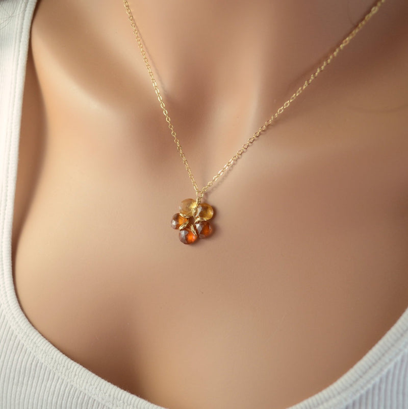 Hessonite Garnet Necklace