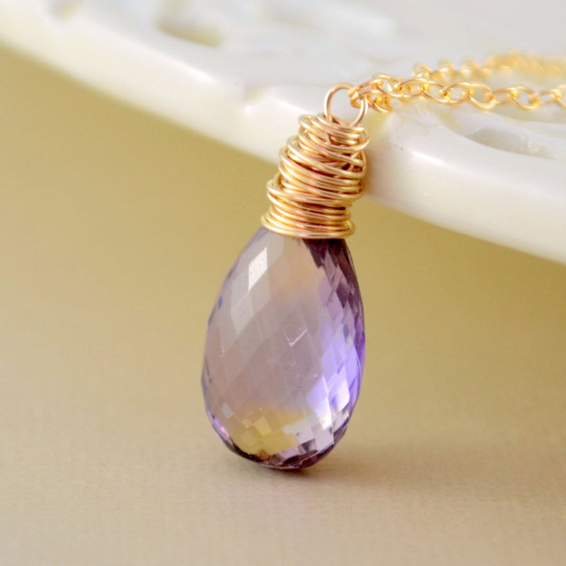 Ametrine Necklace with Lavender Gemstone