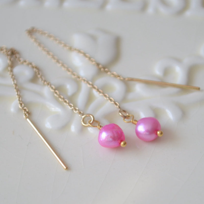 Design Your Own Pearl Threader Earrings - Nugget Pearls