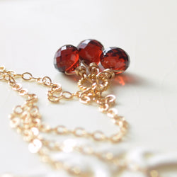 Garnet Necklace with Gemstone Onion