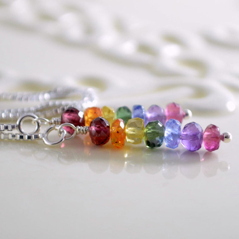 Rainbow Threaders with Bright, Genuine Gemstone Stacks