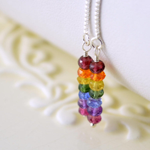 Rainbow Threaders with Bright, Genuine Gemstone Stacks