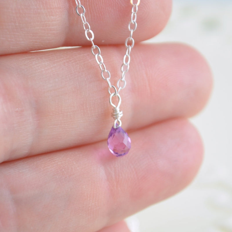 June Birthstone Necklace for Girls