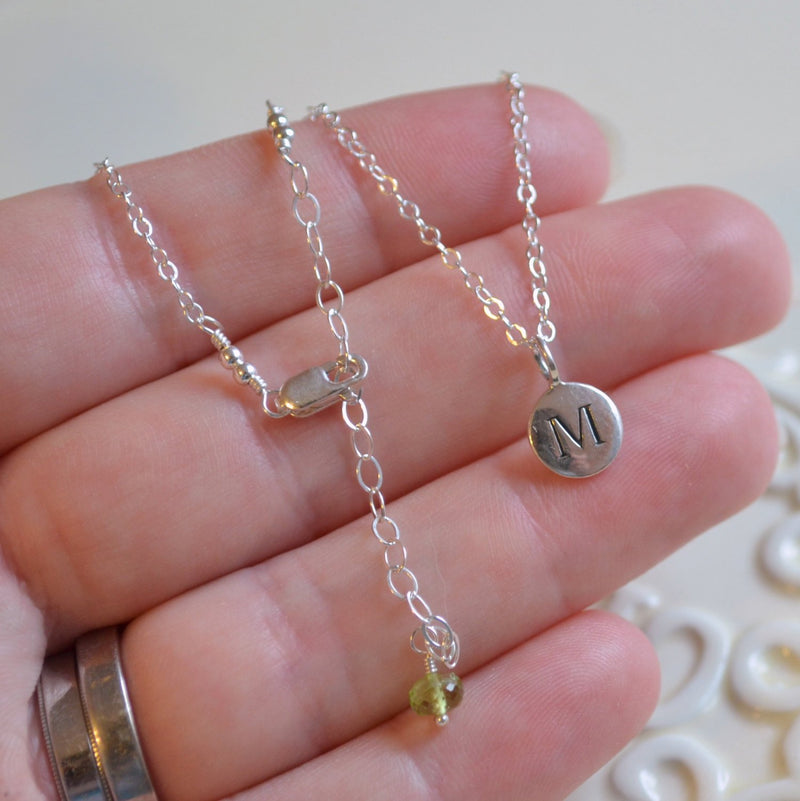 Initial Necklace in Sterling Silver for Tweens