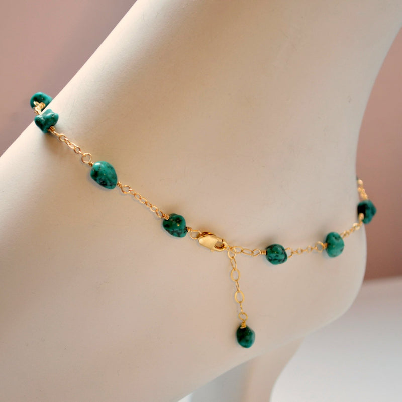 Genuine Turquoise Anklet
