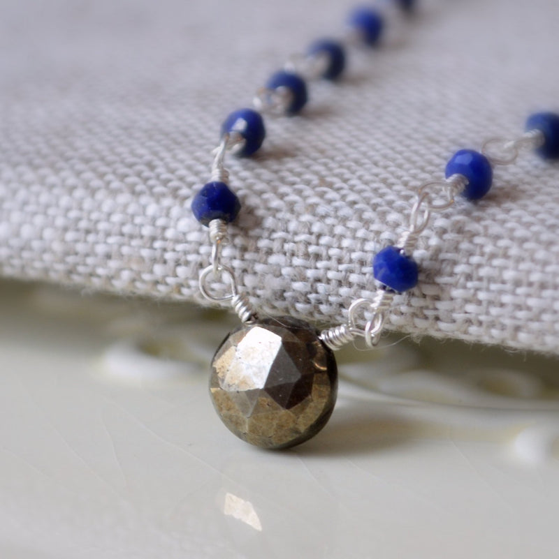 Lapis Lazuli Necklace and a Iron Pyrite Pendan
