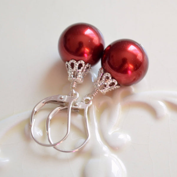 Red Christmas Earrings