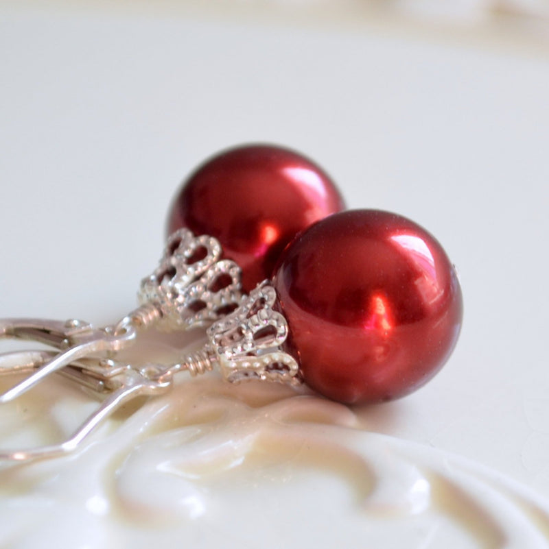 Red Christmas Earrings