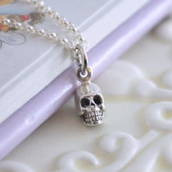 Skull Necklace in Sterling Silver for Boys or Girls
