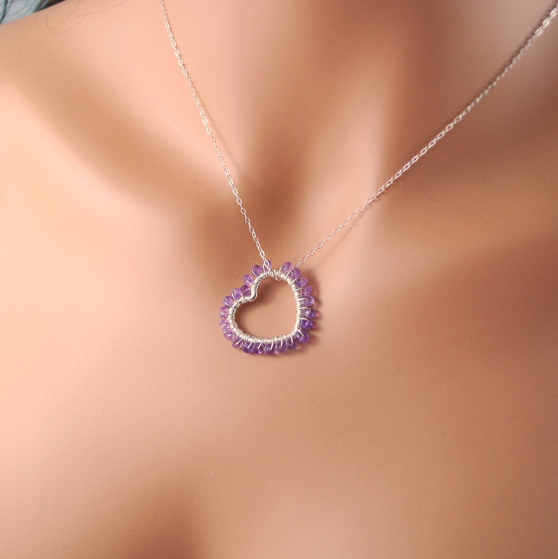 Real Amethyst Jewelry with Purple Gemstone