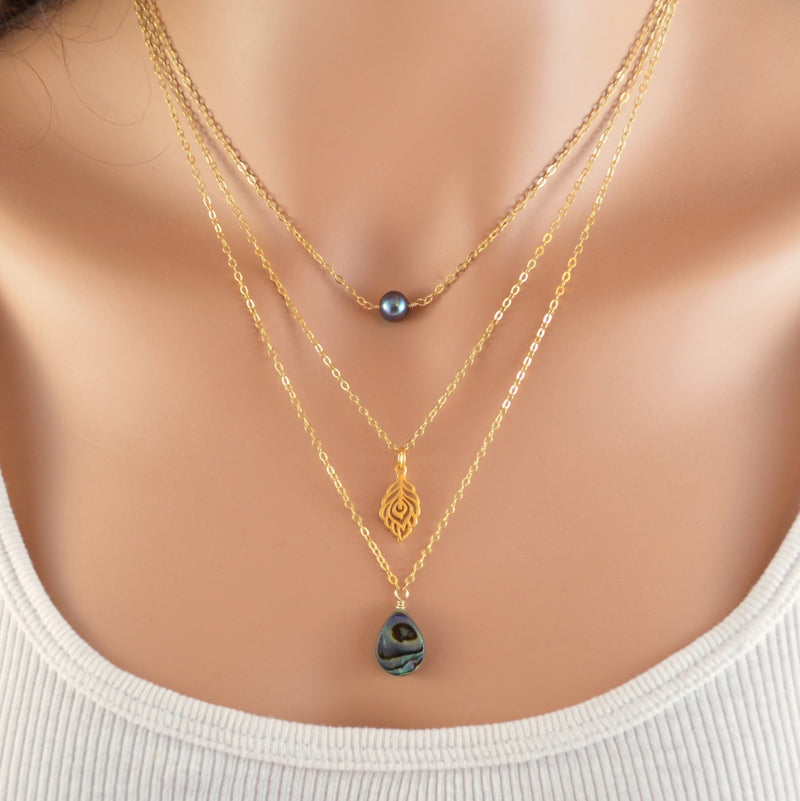 Gold Layered Necklace Set