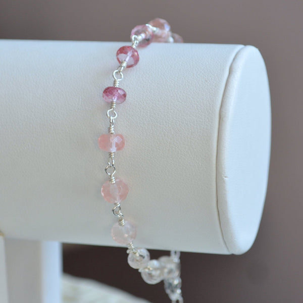 Pink Ombre Gemstone Bracelet
