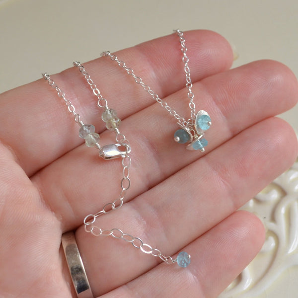 Sterling Silver Necklace with Apatite Gemstone