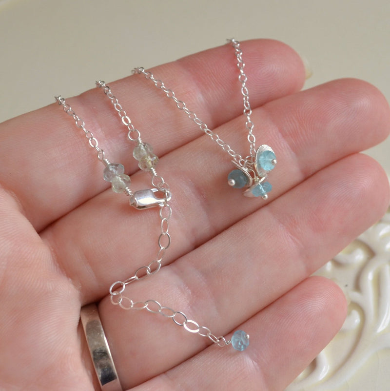 Sterling Silver Necklace with Apatite Gemstone