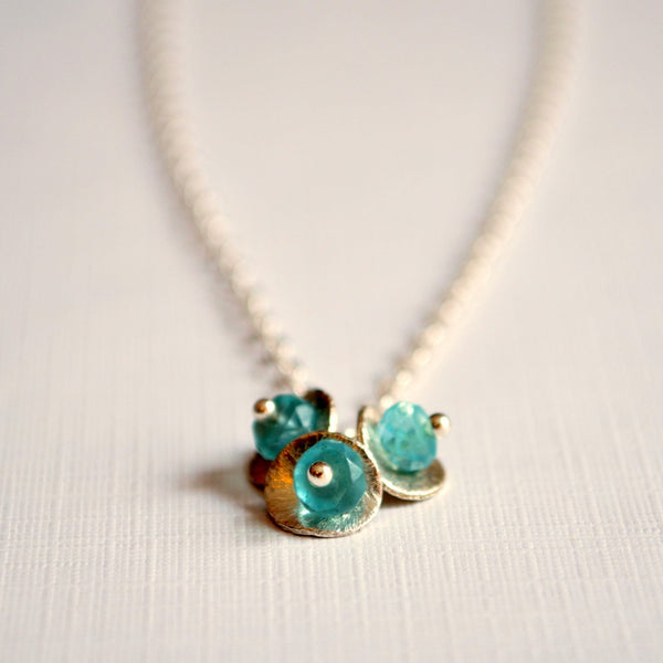 Sterling Silver Necklace with Apatite Gemstone