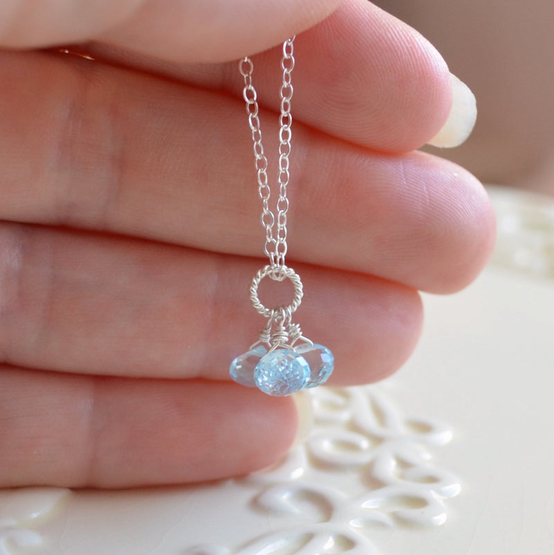 Real Blue Topaz Necklace