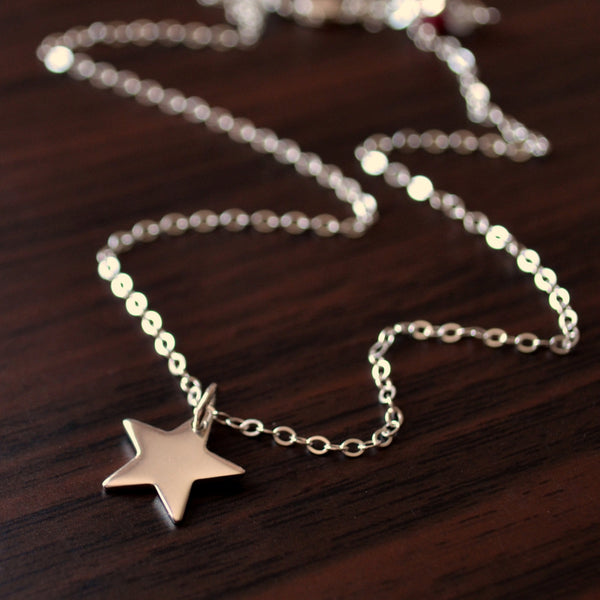 Sterling Silver Star Necklace for Girls