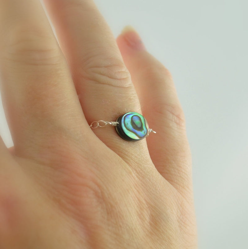 Abalone Ring with Paua Shell