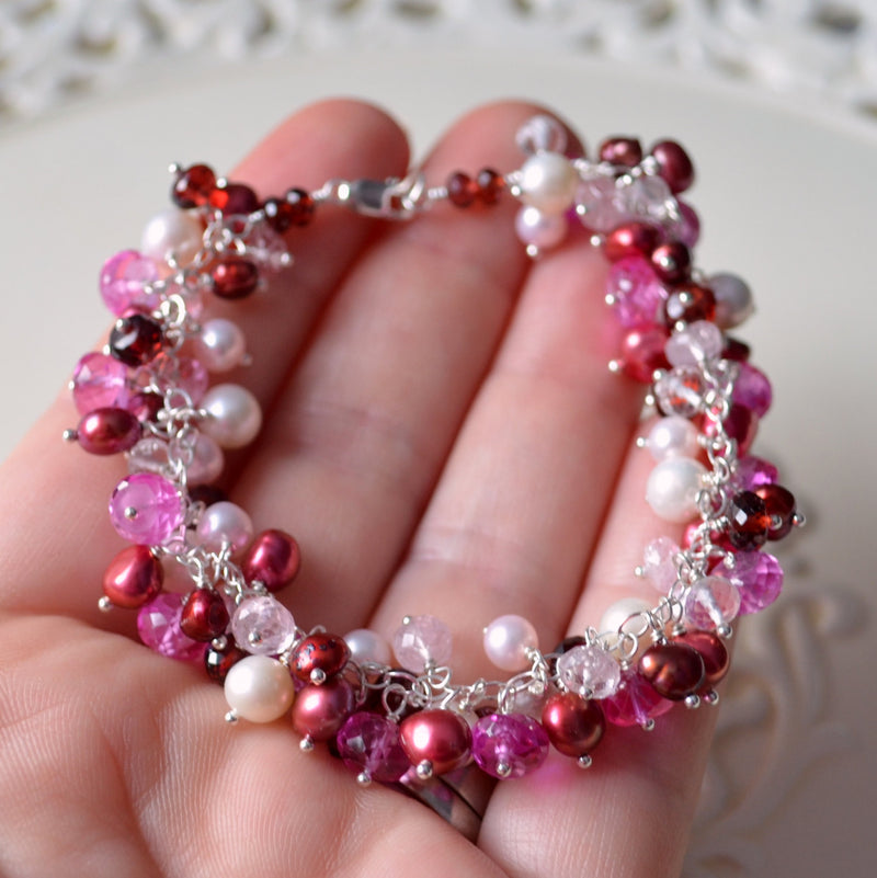 Valentines Day Cluster Bracelet - Lots of Love