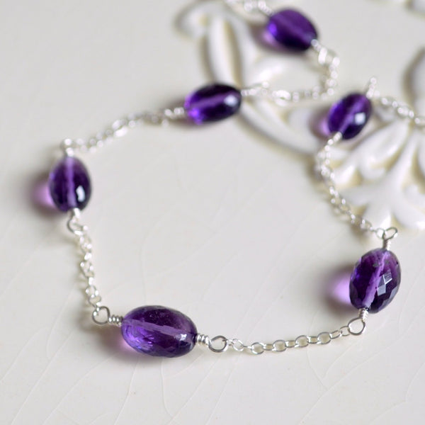 Luxe Amethyst Necklace in Sterling Silver