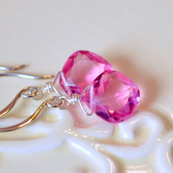 Candy Pink Quartz Earrings