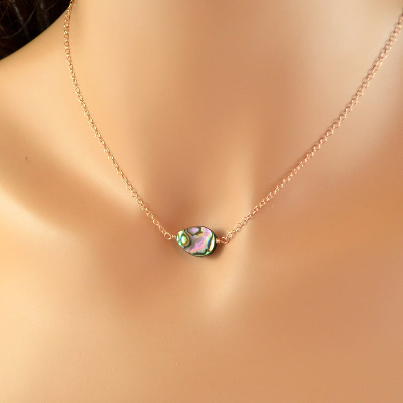 Abalone Shell Choker Necklace with Paua Shell